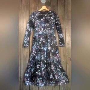 NWT Mac Duggal Sequin Floral Dress 4
